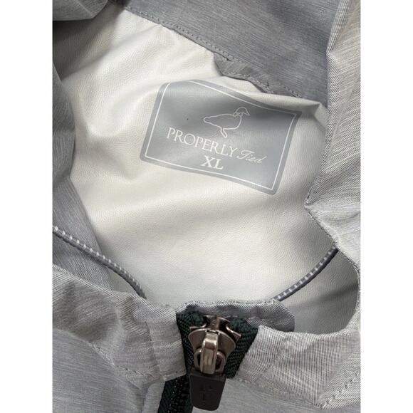 Properly Tied Men's Grey Canopy Rain Jacket Hooded Thunder sz XL - Picture 5 of 5